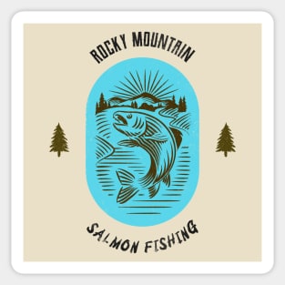 Rocky Mountain Salmon Fishing - Blue Sticker